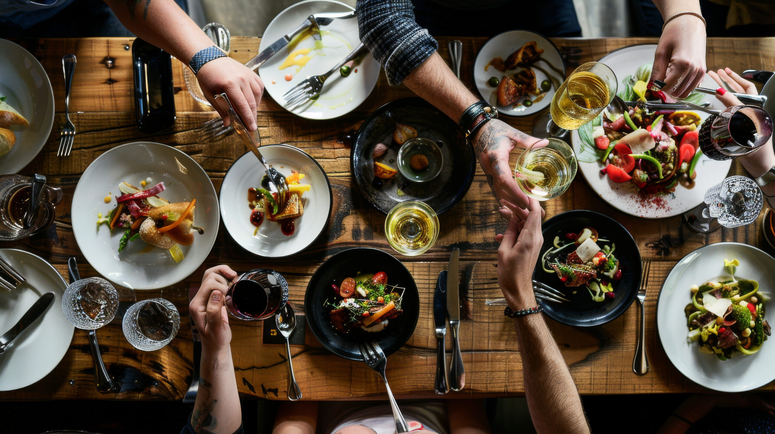 grande table de restaurant pour groupe